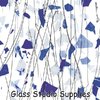 Blue and White on Clear Collage Glass (4119-00)