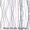 Clear -Pink Green Blue Streamers Collage Glass 4183-00
