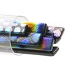 6mm Dichroic Patterned SizzleStix on Black Glass