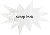 1KG - Large Bullseye Glass Scrap Pack - Mixed Clear Textured Scrap (1101-Mix)
