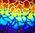 Dichroic Rainbow Hot Lava on Black Kiln Fusing Glass