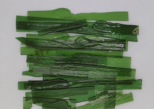 500g Bullseye Glass Offcut Pack - Light Green Transparent (1107)
